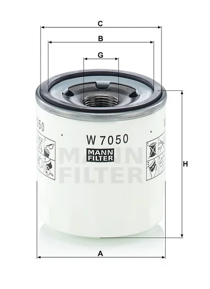 Mann-Filter - W 7050 - Wechselfilter
