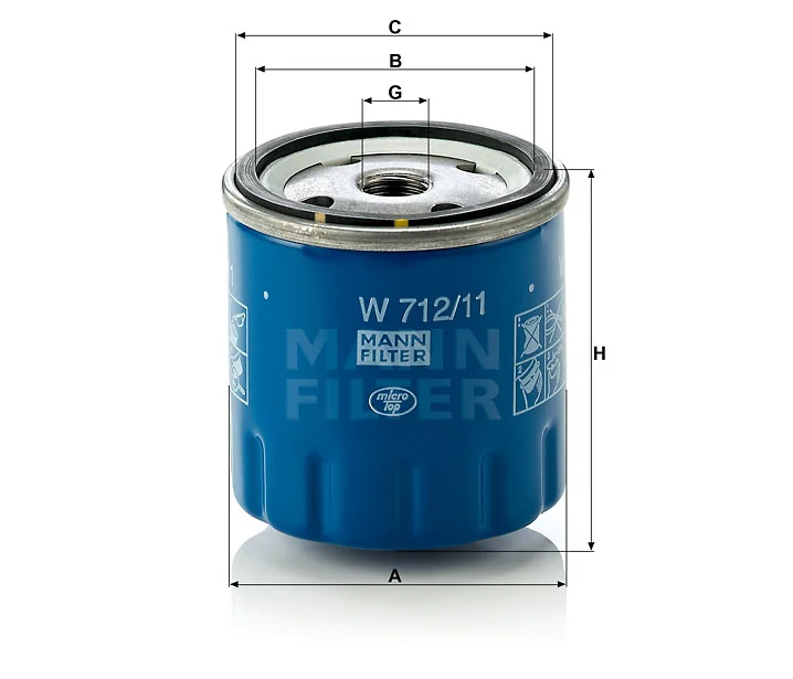 Mann-Filter - W 712/11 - Wechselfilter SpinOn