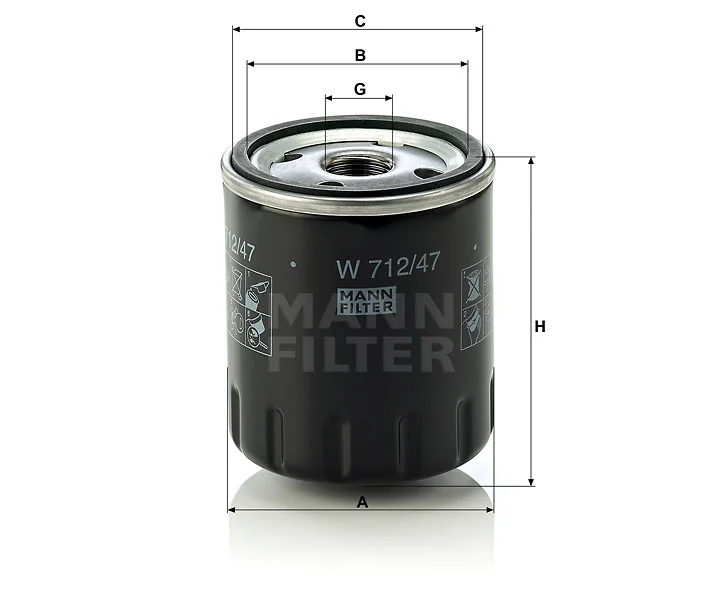 Mann-Filter - W 712/47 - Wechselfilter SpinOn