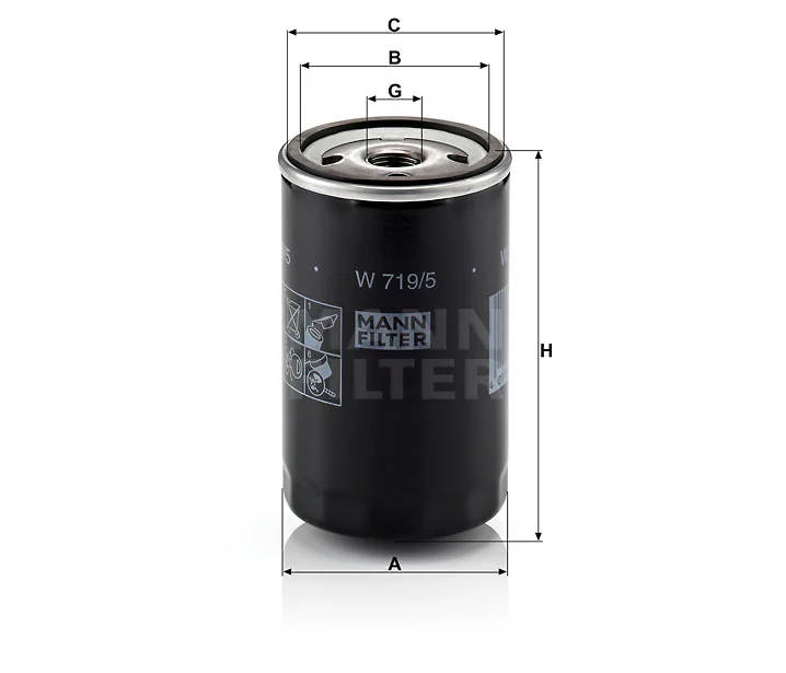 Mann-Filter - W 719/5 - Ölfilter SpinOn