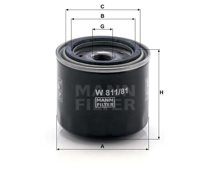 Mann-Filter - W 811/81 - Wechselfilter