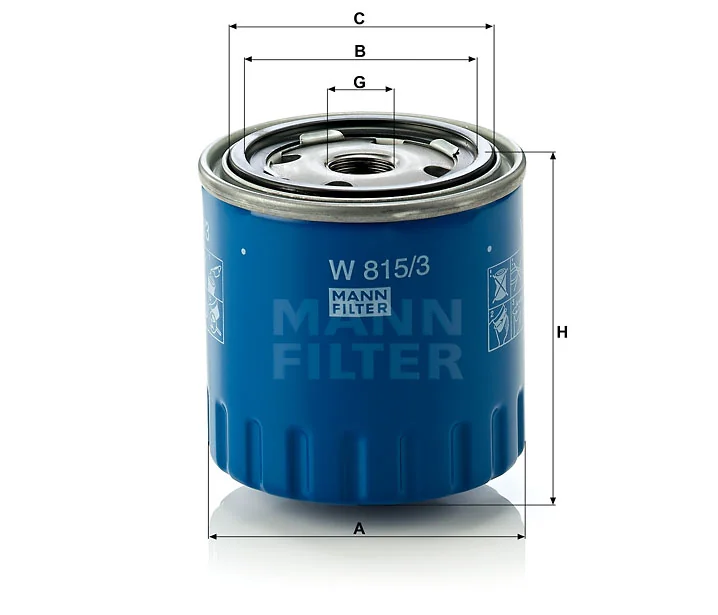 Mann-Filter - W 815/3 - Wechselfilter SpinOn
