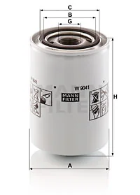 Mann-Filter - W 9041 - Wechselfilter SpinOn