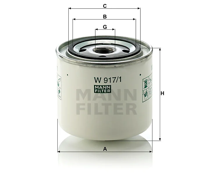 Mann-Filter - W 917/1 - Wechselfilter SpinOn