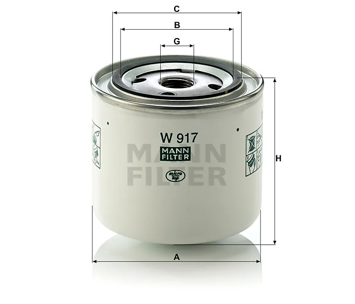 Mann-Filter - W 917 - Wechselfilter SpinOn