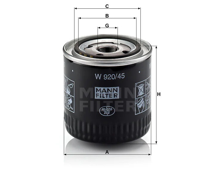 Mann-Filter - W 920/45 - Wechselfilter