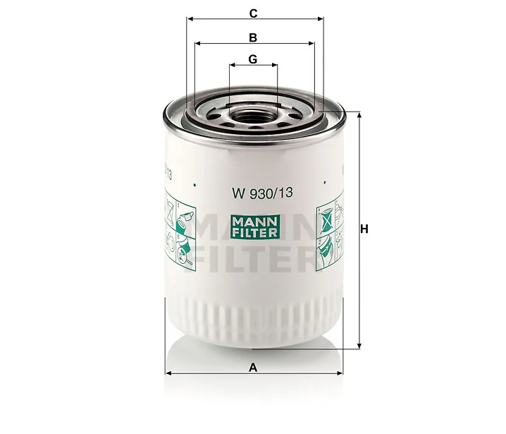 Mann-Filter - W 930/13 - Wechselfilter SpinOn