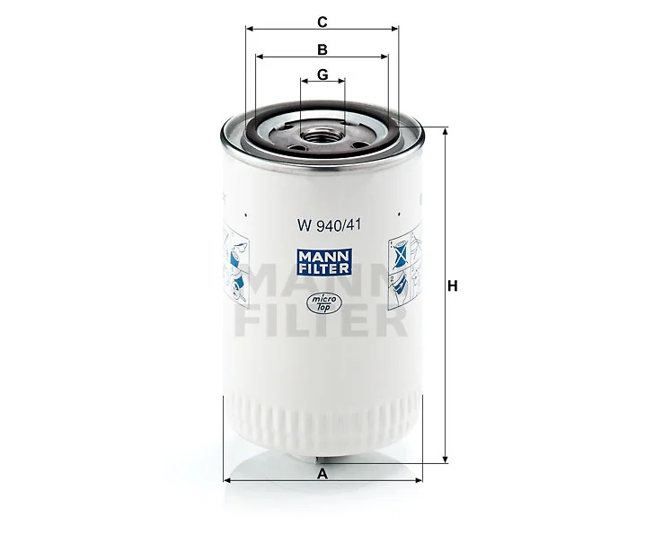 Mann-Filter - W 940/41 - Wechselfilter SpinOn