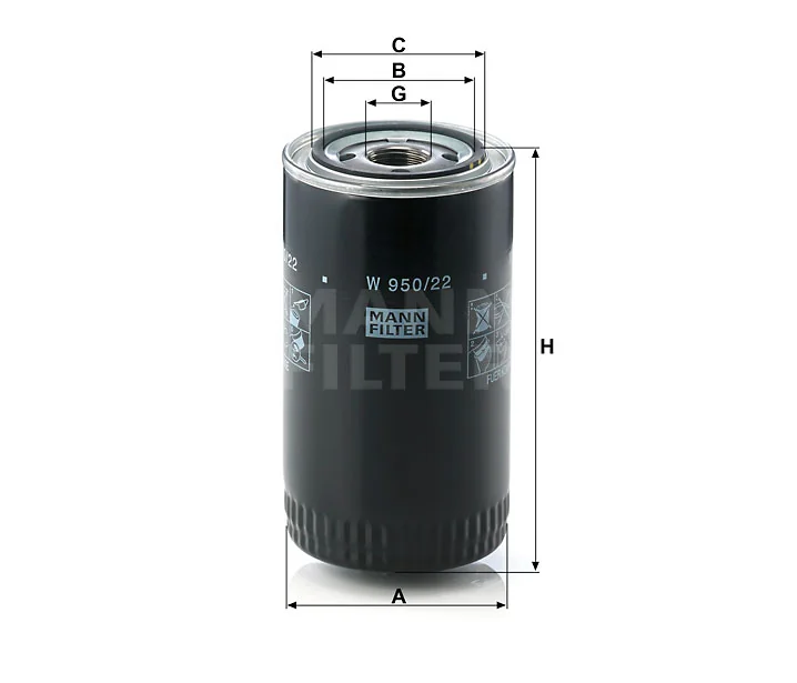 Mann-Filter - W 950/22 - Wechselfilter SpinOn