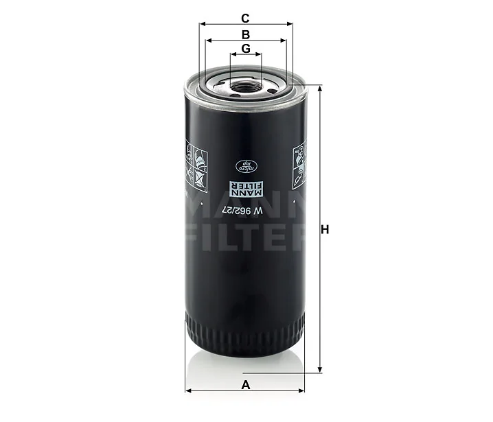 Mann-Filter - W 962/27 - Wechselfilter SpinOn