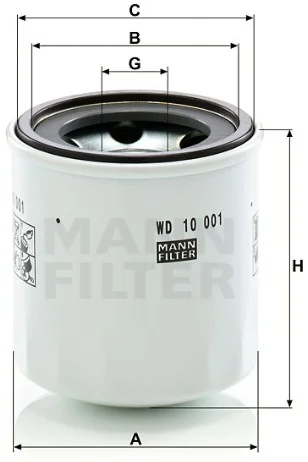 Mann-Filter - WD 10 001 x - Ölfilter SpinOn