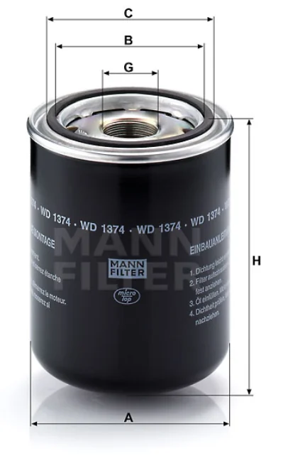 Mann-Filter - WD 1374 - Ölfilter SpinOn