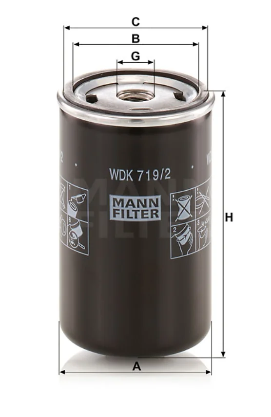 Mann-Filter - WDK 719/2 - Kraftstoffwechselfilter