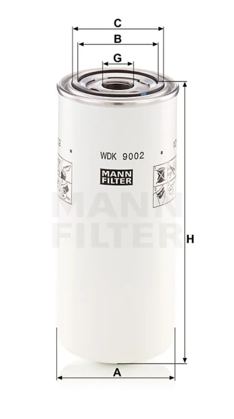 Mann-Filter - WDK 9002 - Kraftstofffilter SpinOn