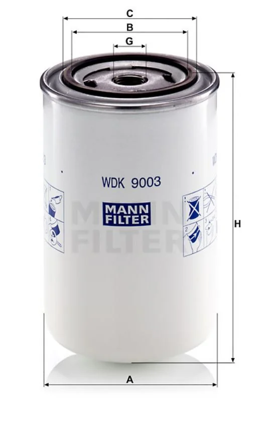 Mann-Filter - WDK 9003 - Kraftstofffilter SpinOn