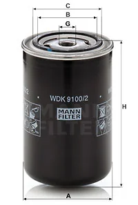 Mann-Filter - WDK 9100/2 - Kraftstoffwechselfilter SpinOn