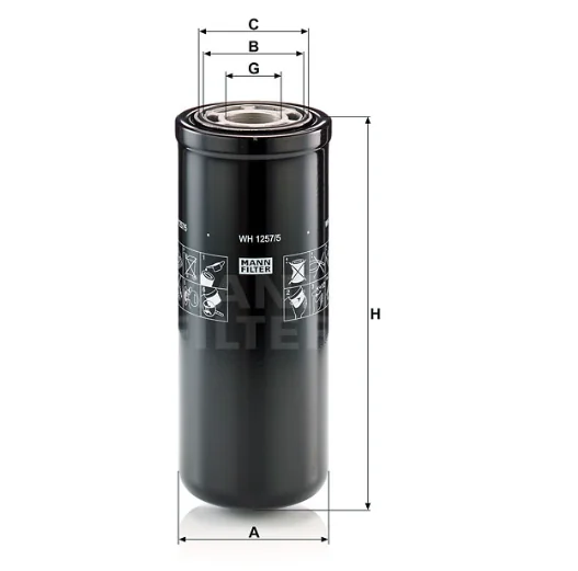 Mann-Filter - WH 1257/5 - Wechselfilter