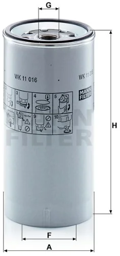 Mann-Filter - WK 11 016 z - Kraftstofffilter SpinOn