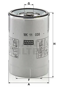 Mann-Filter - WK 11 038 z - Kraftstofffilter SpinOn