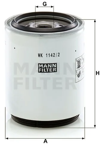Mann-Filter - WK 1142/2 x - Kraftstoffwechselfilter