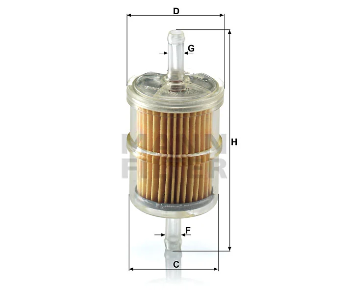 Mann-Filter - WK 42/2 - Kraftstoff-Leitungsfilter (Inline)