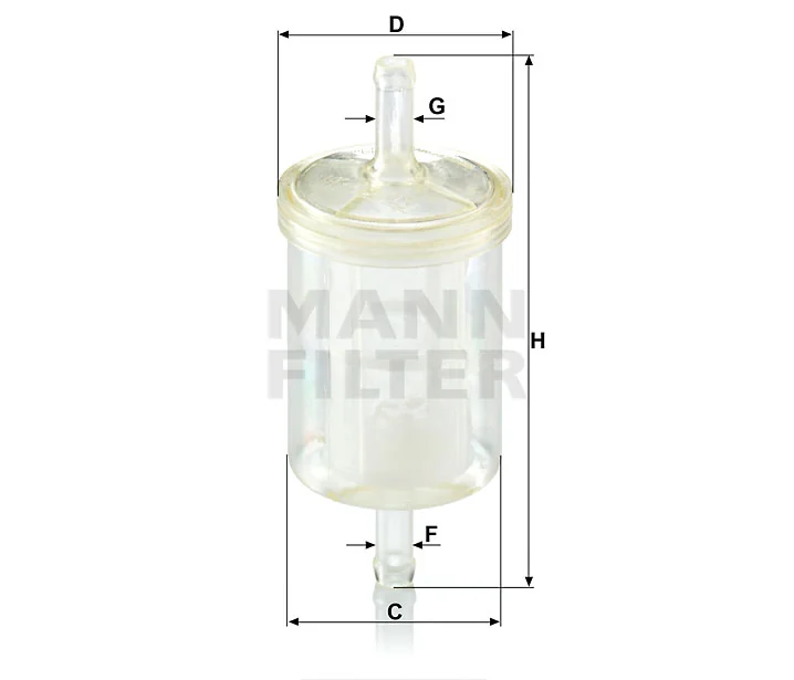 Mann-Filter - WK 43/13 (10) - Kraftstoff-Leitungsfilter Inline