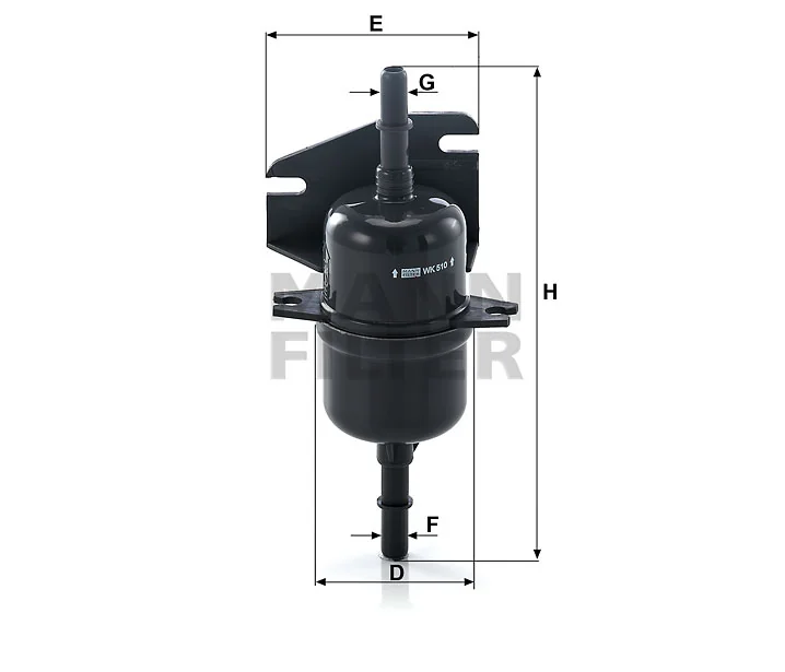 Mann-Filter - WK 510 - Kraftstoff-Leitungsfilter (Inline)