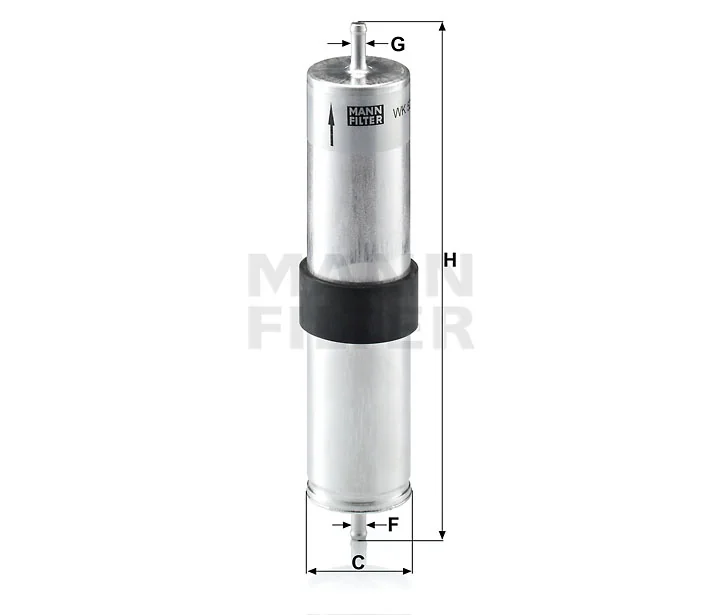 Mann-Filter - WK 521/4 - Kraftstoff-Leitungsfilter (Inline)