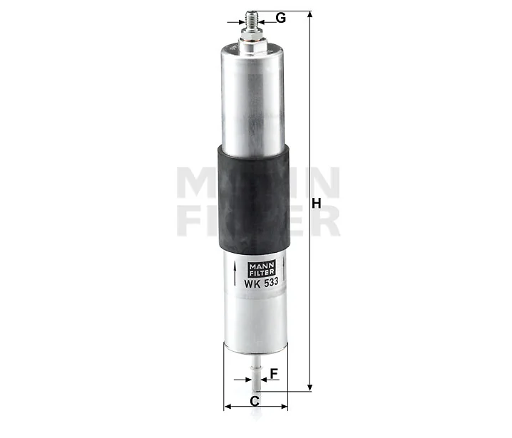 Mann-Filter - WK 533 - Kraftstoffwechselfilter