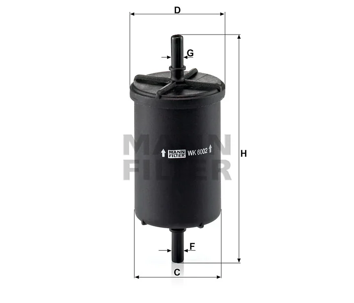 Mann-Filter - WK 6002 - Kraftstoff-Leitungsfilter (Inline)