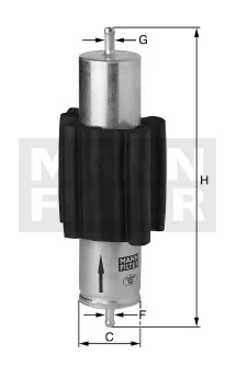 Mann-Filter - WK 6037 - Kraftstoff-Leitungsfilter (Inline)