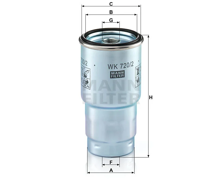 Mann-Filter - WK 720/2 x - Kraftstoffwechselfilter