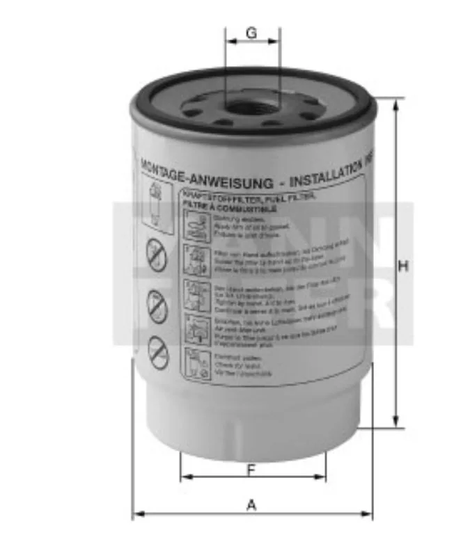 Mann-Filter - WK 8019/1 - Kraftstofffilter SpinOn