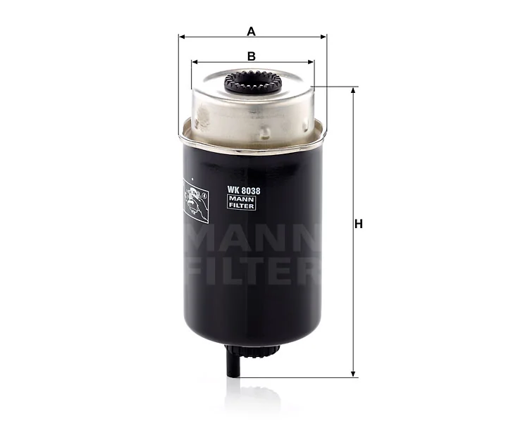 Mann-Filter - WK 8038 - Kraftstoffwechselfilter