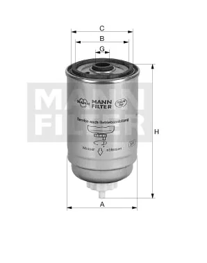 Mann-Filter - WK 8051 - Kraftstoffwechselfilter