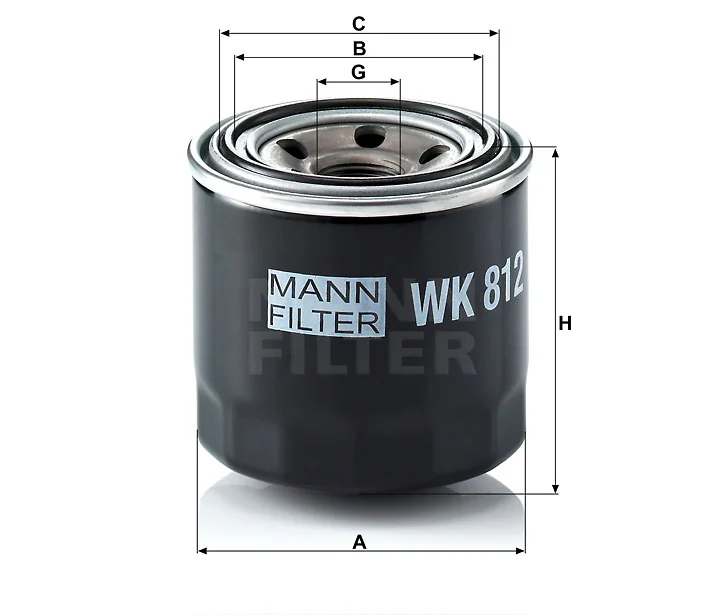 Mann-Filter - WK 812 - Kraftstofffilterelement
