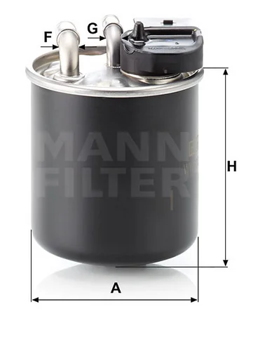 Mann-Filter - WK 820/16 - Kraftstoff-Leitungsfilter (Inline)