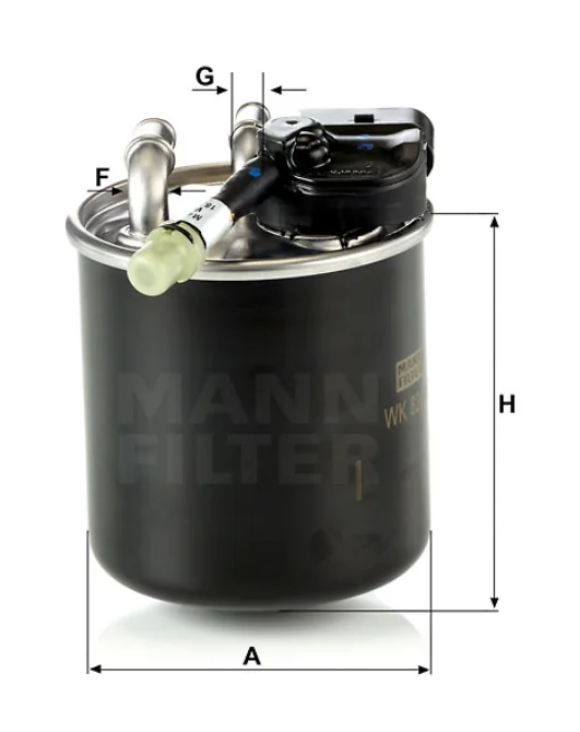 Mann-Filter - WK 820/17 - Kraftstoff-Leitungsfilter (Inline)