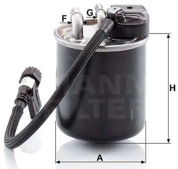 Mann-Filter - WK 820/19 - Kraftstoff-Leitungsfilter (Inline)