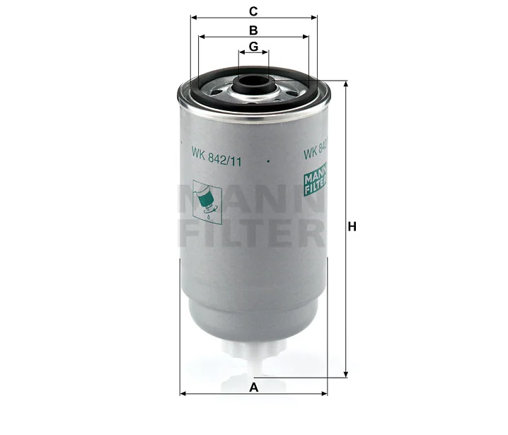 Mann-Filter - WK 842/11 - Kraftstoffwechselfilter