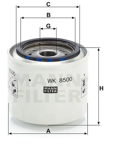 Mann-Filter - WK 8500 - Kraftstoffwechselfilter