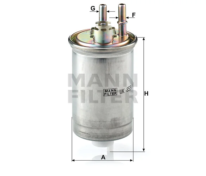 Mann-Filter - WK 853/18 - Kraftstoff-Leitungsfilter (Inline)