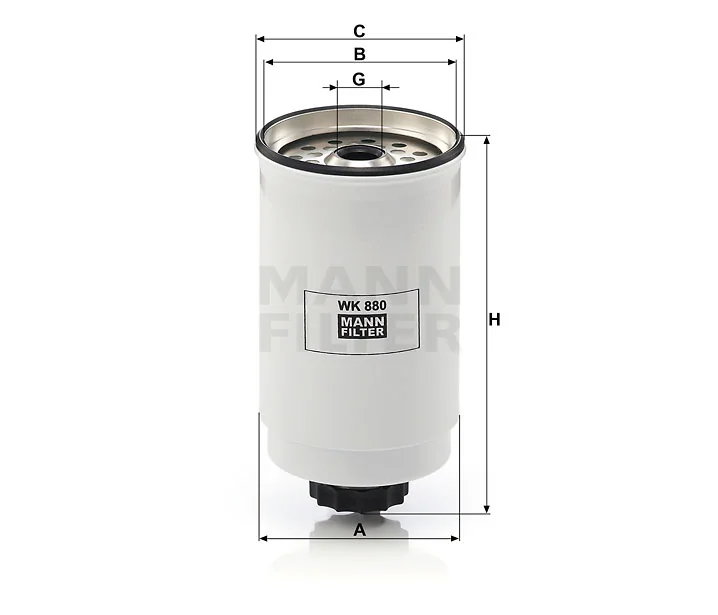 Mann-Filter - WK 880 - Kraftstoffwechselfilter