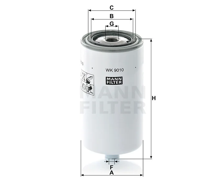 Mann-Filter - WK 9010 - Kraftstoffwechselfilter