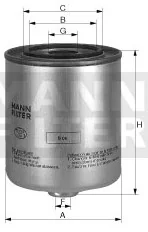 Mann-Filter - WK 9048 x - Kraftstofffilter SpinOn