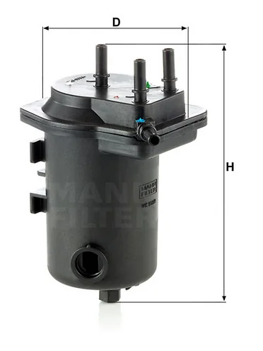 Mann-Filter - WK 939/9 x - Kraftstoff-Leitungsfilter (Inline)