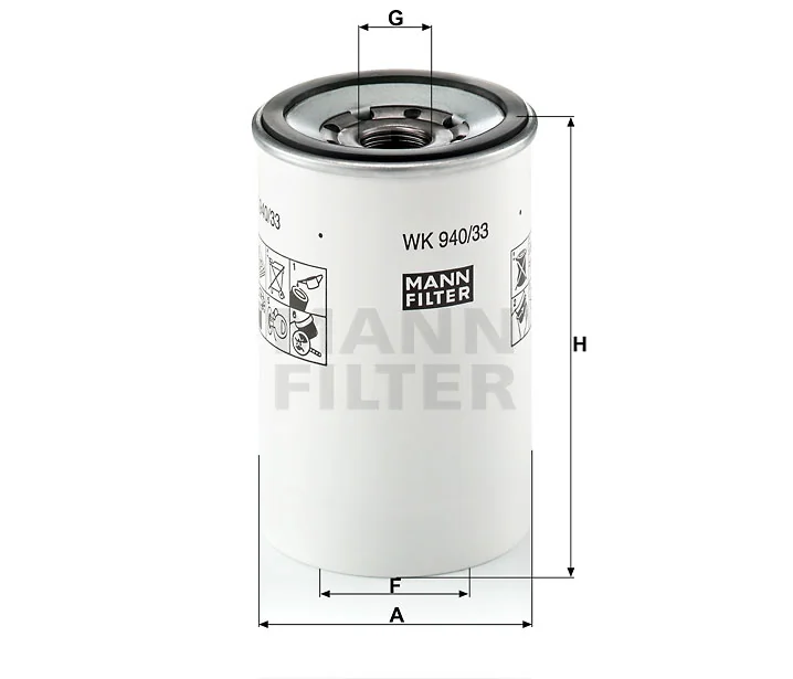 Mann-Filter - WK 940/33 x - Kraftstoffwechselfilter