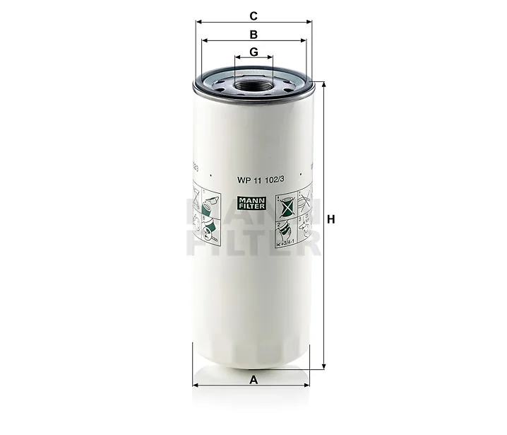 Mann-Filter - WP 11 102/3 - Ölfilter SpinOn