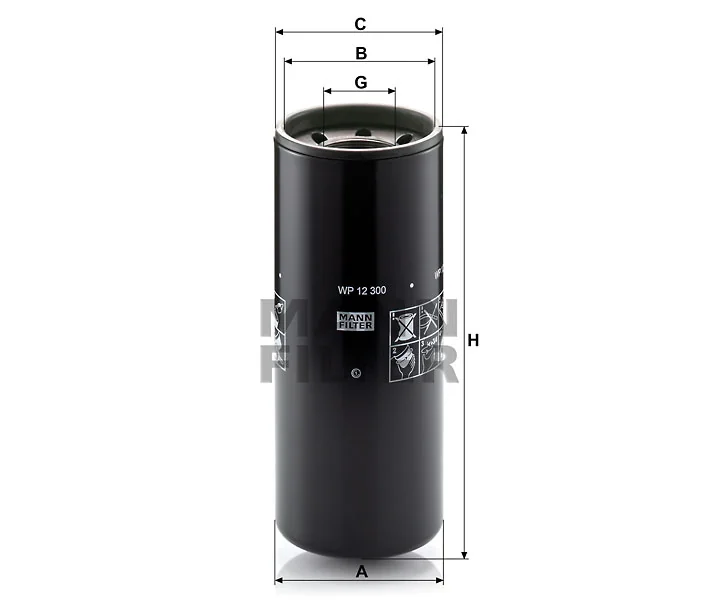 Mann-Filter - WP 12 300 - Wechselfilter SpinOn (Nebenstrom)