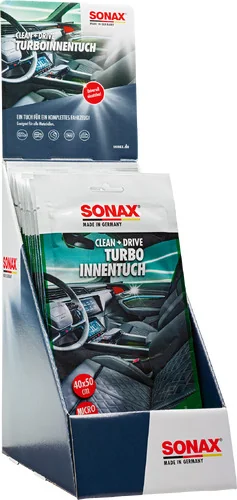 Sonax - SONAX Clean+Drive TurboInnenTuch - 40x50 Thekendisplay